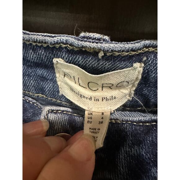 Anthropologie Pilcro Denim Knee Length Skirt Classic 90s Minimalist Preppy - Picture 6 of 6